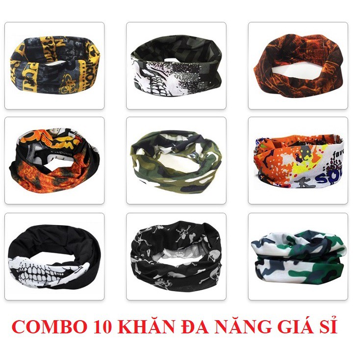 Combo 10 khăn đa năng giá sỉ