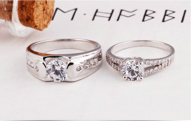 Nhẫn đôi Bạc Hiểu Minh nc358 tình yêu vĩnh cửu