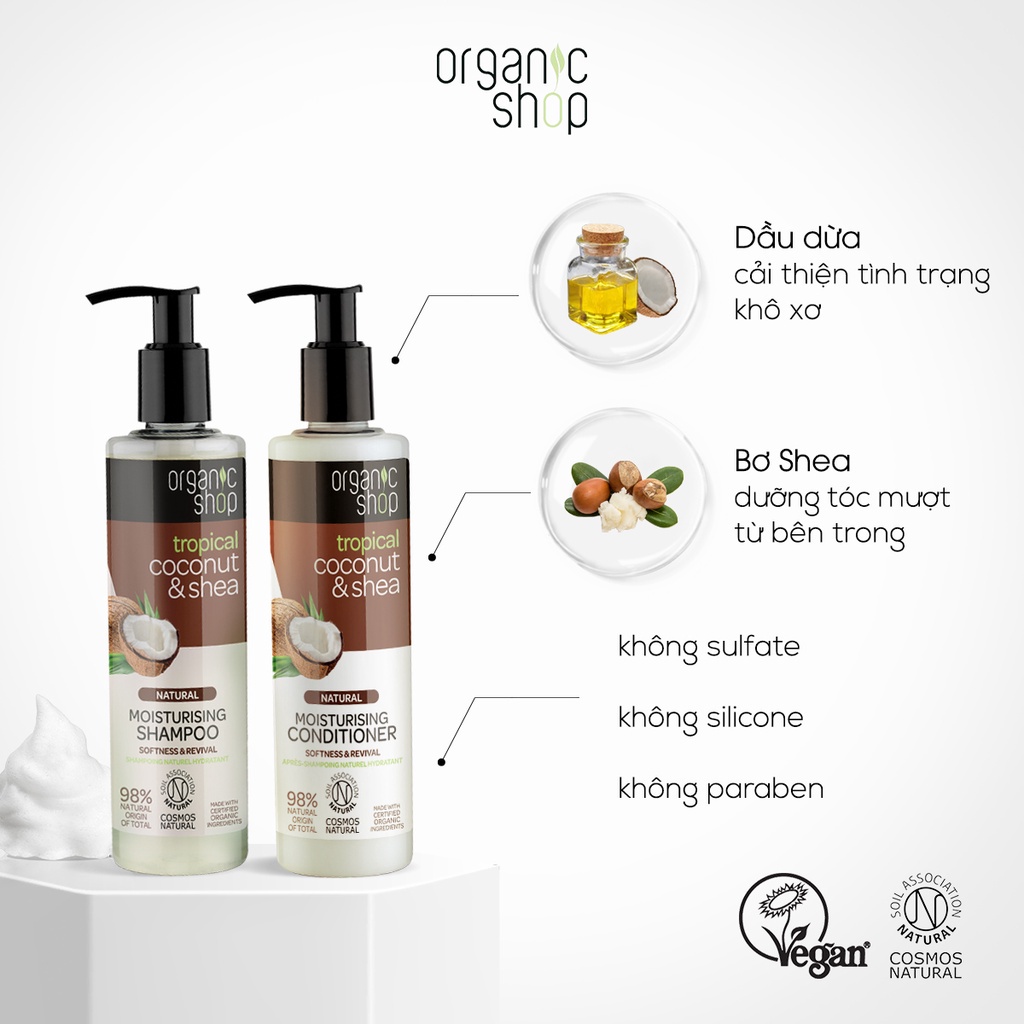 Dầu Gội - Dầu Xả Organic Shop 280ml
