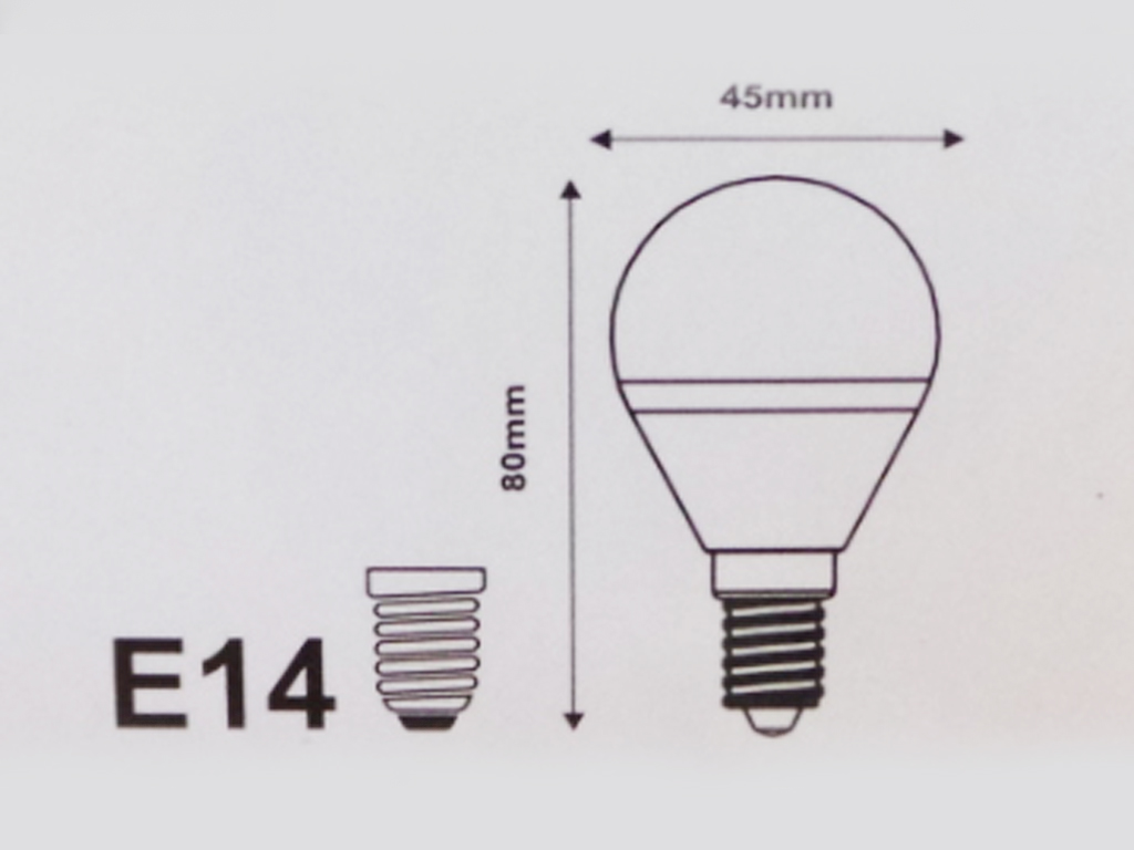 Bóng đèn led G45 5W E14