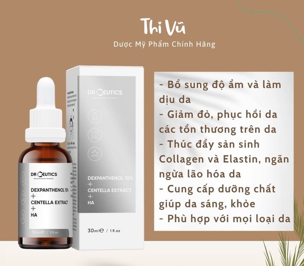 Serum B5 DrCeutics Cấp Ẩm Và Phục Hồi Da Dexpanthenol 10% + Centella Extract + HA