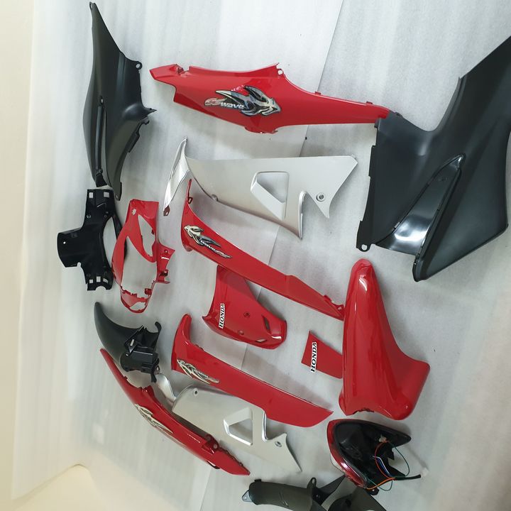 Bộ dàn áo xe máy MÀU ĐỎ CỜ xe Wave RS Wave alpha Wave s100 [ TẶNG TEM ] nhựa nguyên sinh cao cấp