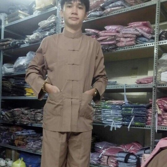 LANH TỤ NAM Trang phục truyền thống, Bộ quần Áo Phật Tử nam, quần áo phật tử, Đồ Lam Phật Đi Chùa nam mã KAN04A