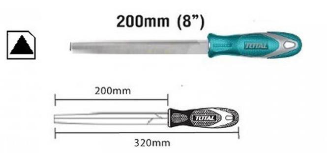 8inch Giũa tam giác Total THT91486