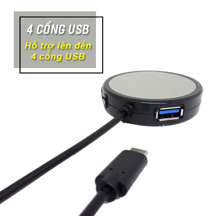 [HCM]Hub chuyển đổi USB Type C ra 4 cổng USB tốc độ cao Remax RU-U20
