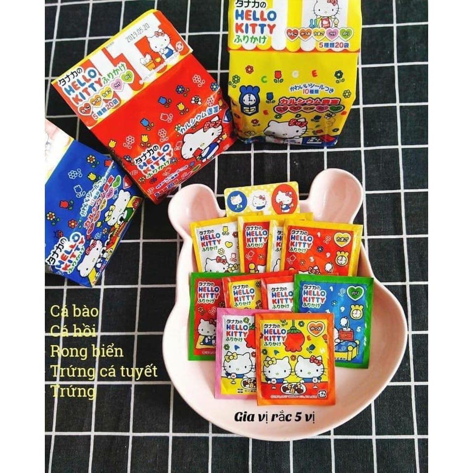 Gia vị rắc cơm Hello Kitty, gia vị cho bé ăn dặm Nhật Bản