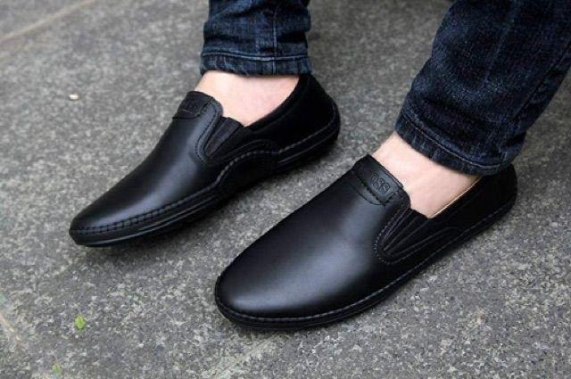 giày lười nam POLO da mềm êm chân