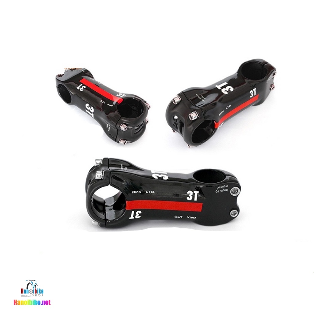 ✢ Potang carbon dùng cho xe đạp hiệu 3T đen đỏ