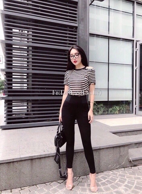 Quần Leging Cạp Cao coton chun sườn