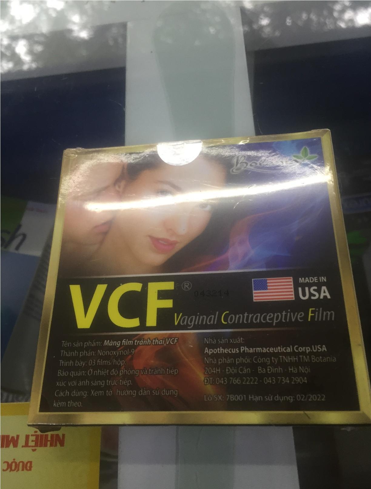 hộp 3 màng phim tránh thai – VCF