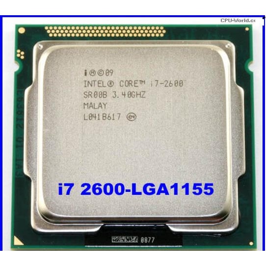 Bộ vi xử lý cpu intel core i7 2600 socket 1155 sử dụng cho main h61, B75, Q67, Q77..... Bảo hành 3 tháng