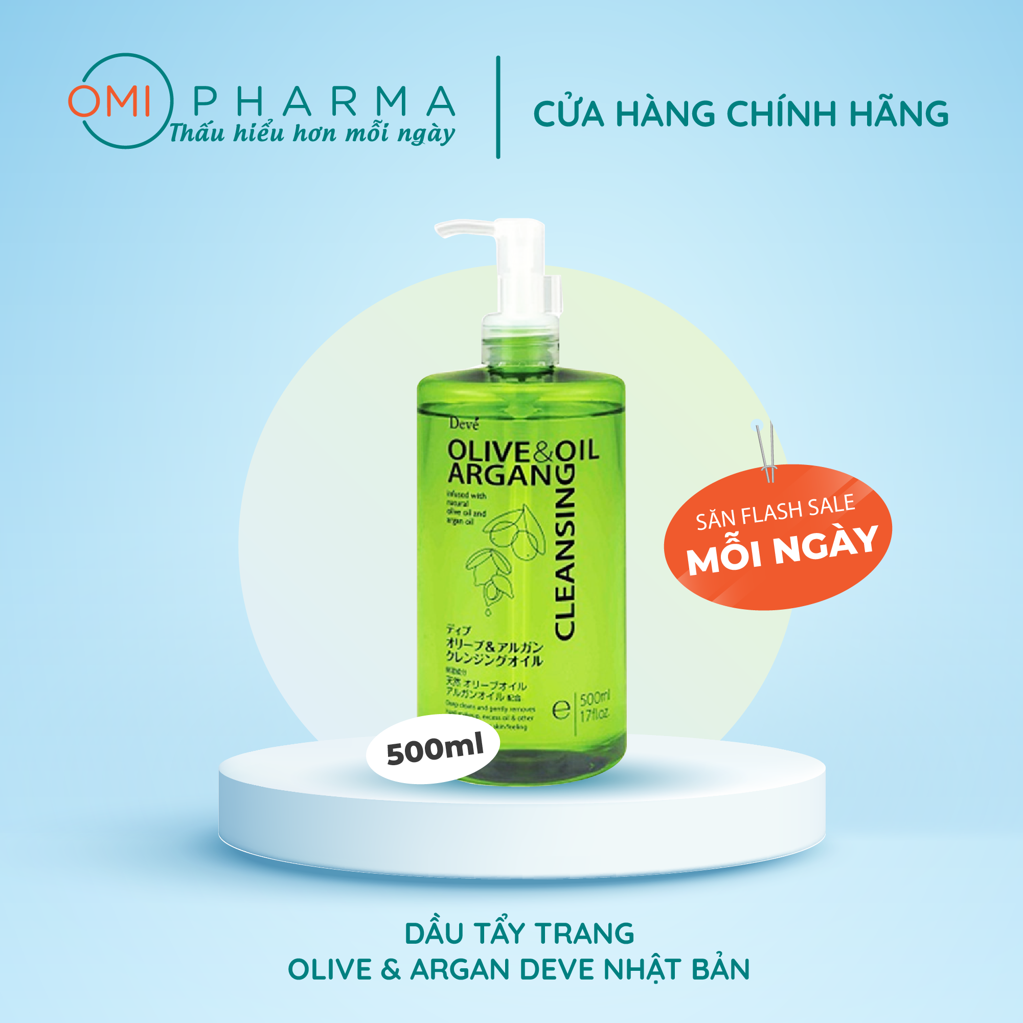 Dầu tẩy trang Olive và Argan Deve Nhật Bản (Chai 500ml và 200ml)
