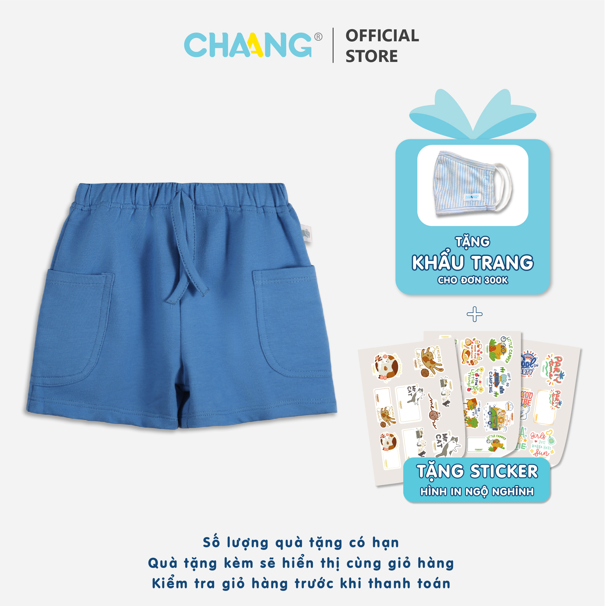 Quần short túi hông Pool xanh navy