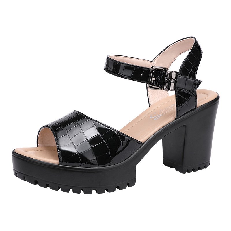 Giày sandal cao gót đế vuông 6 phân 2023