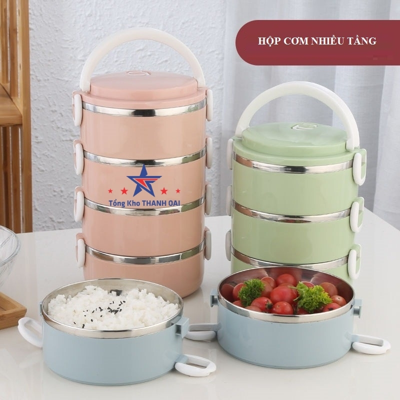 Hộp Đựng Cơm Cặp Lồng Cơm Giữ Nhiệt Lúa Mạch Ruột Inox Chất Lượng Số 1