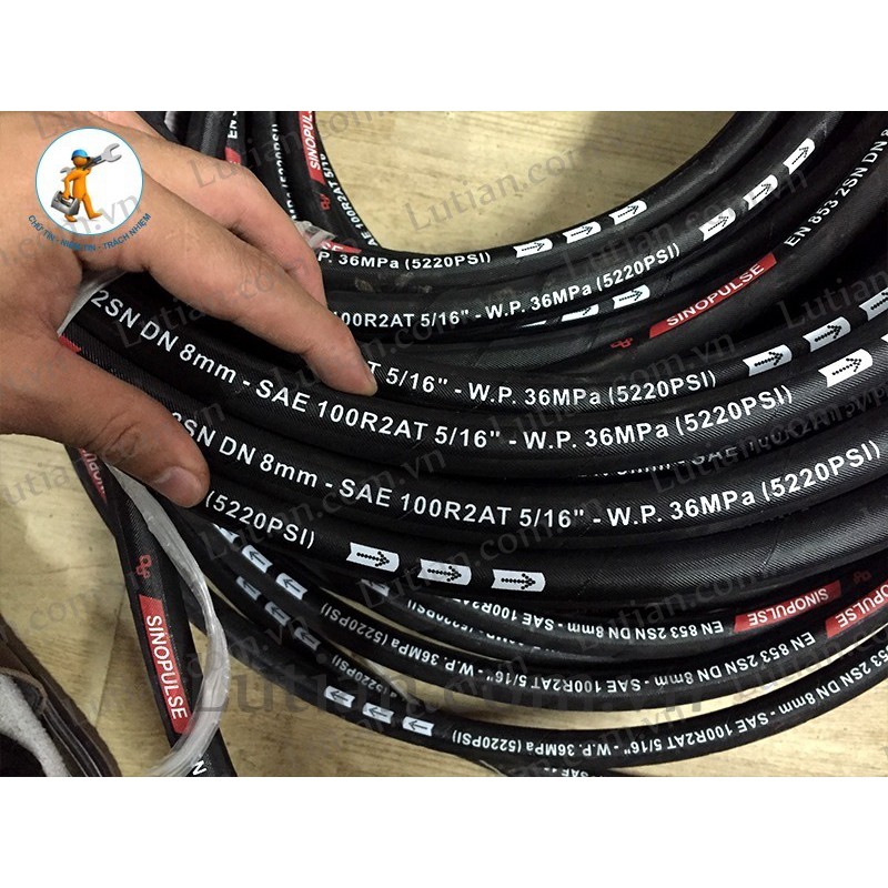 Dây rửa áp lực cao 2 lõi thép - 10m