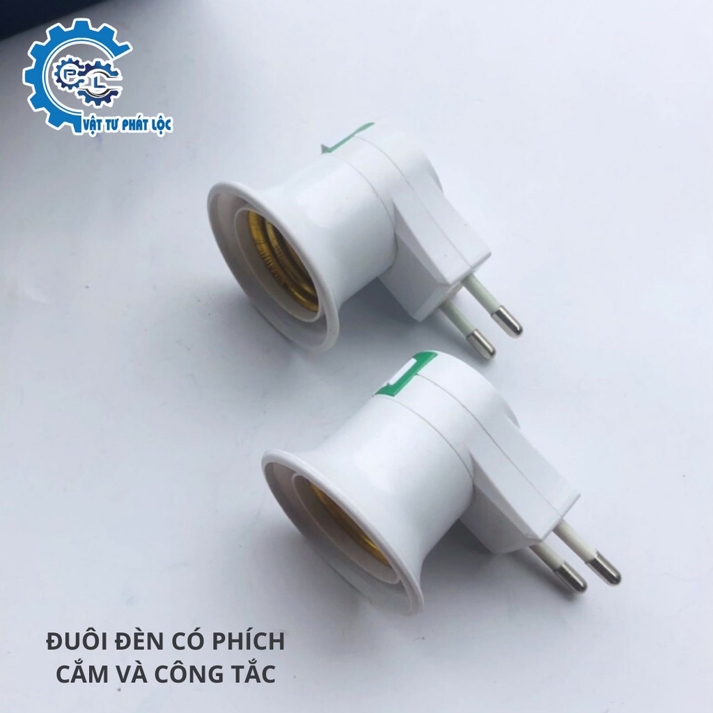 Đuôi đèn có phích cắm và công tắc tiện dụng