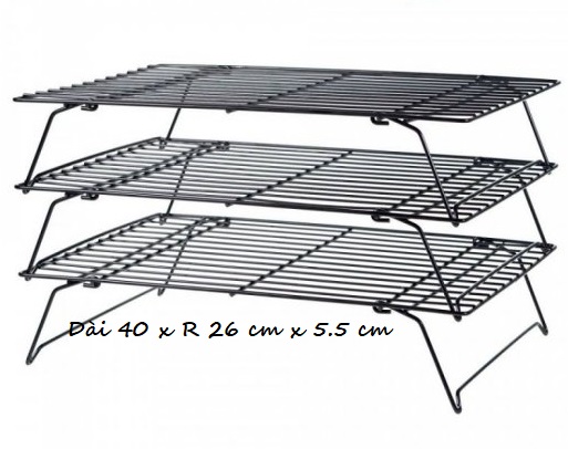 Rack hong bánh 3 tầng 40 cm