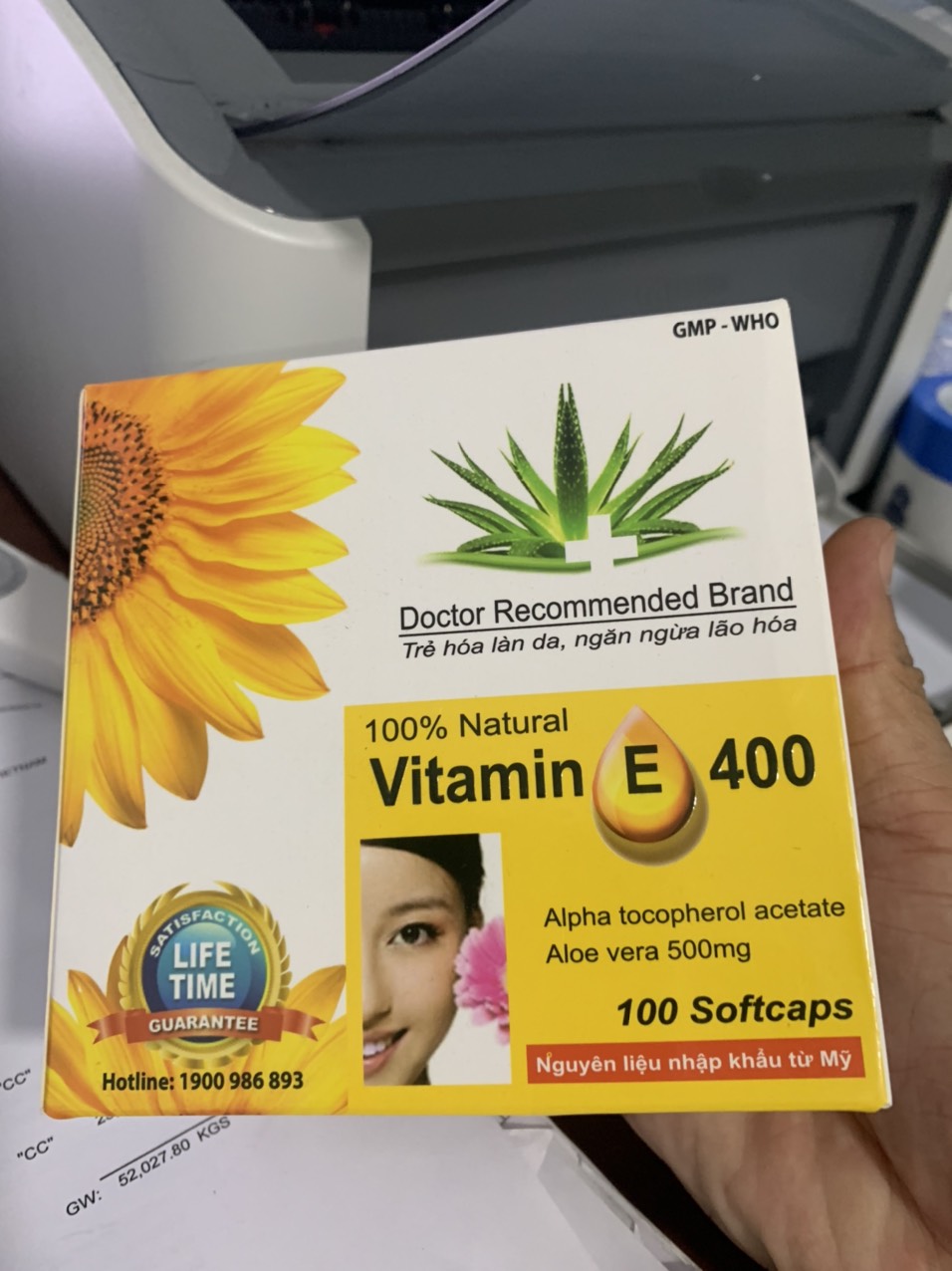 [HCM]Viên uống vitamin E 400 kèm tinh chất nha đam hộp 100 viên