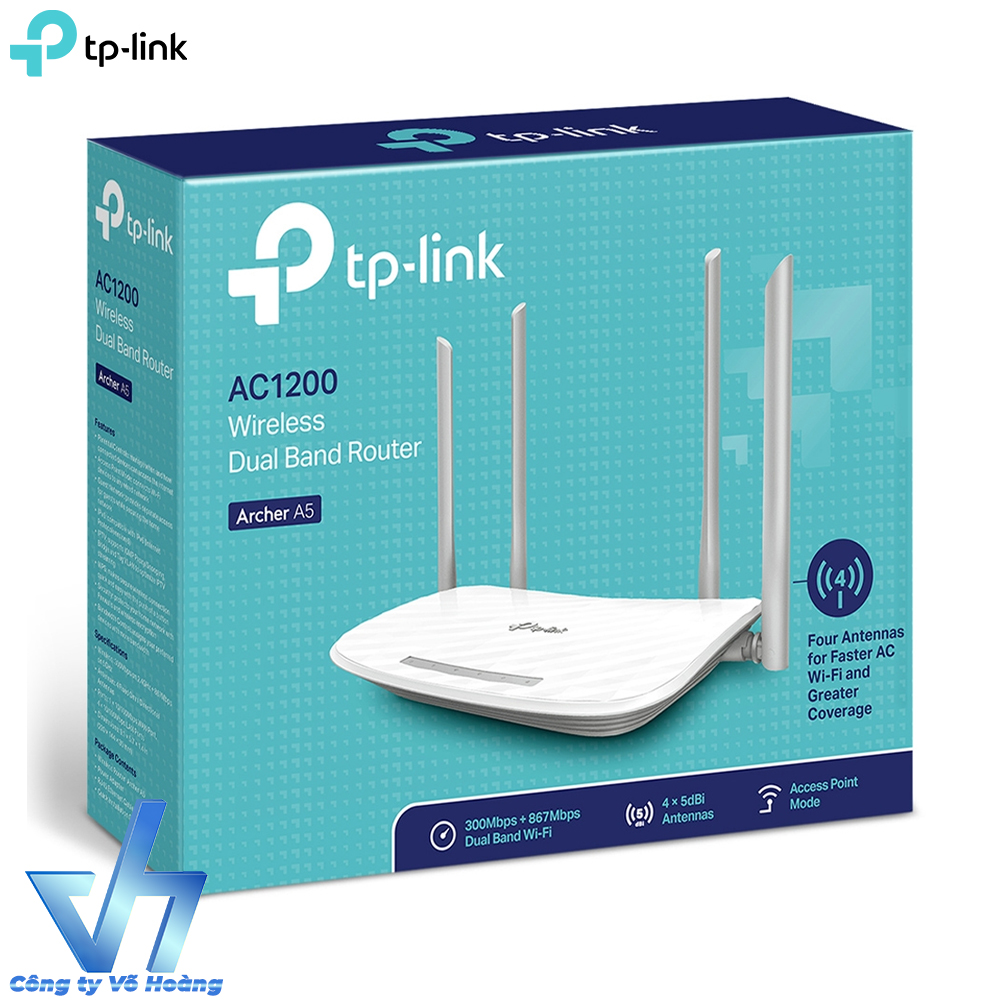 Router Wi-Fi Băng Tần Kép TP-LINK ARCHER A5 AC1200