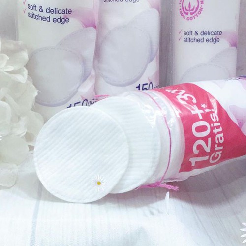 bông tẩy trang aura - aura 150 miếng