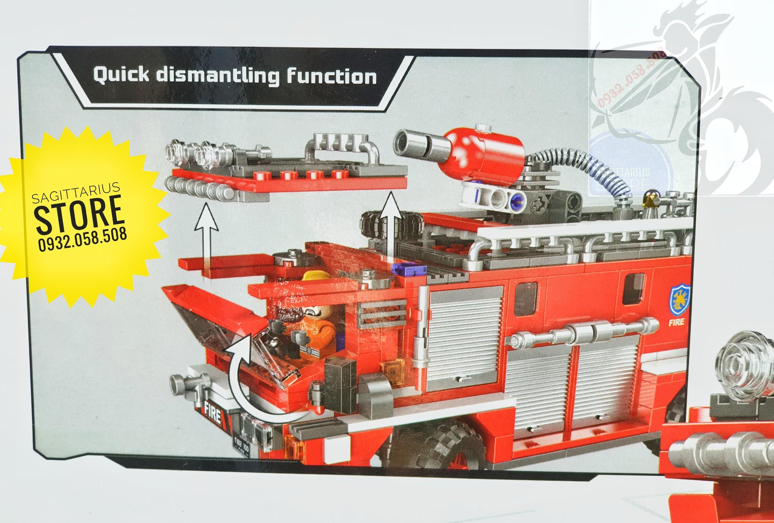 [HCM]Bộ Lego XingBao-XB03030 Lắp Ráp Xe Cứu Hỏa ( 720 Mảnh )