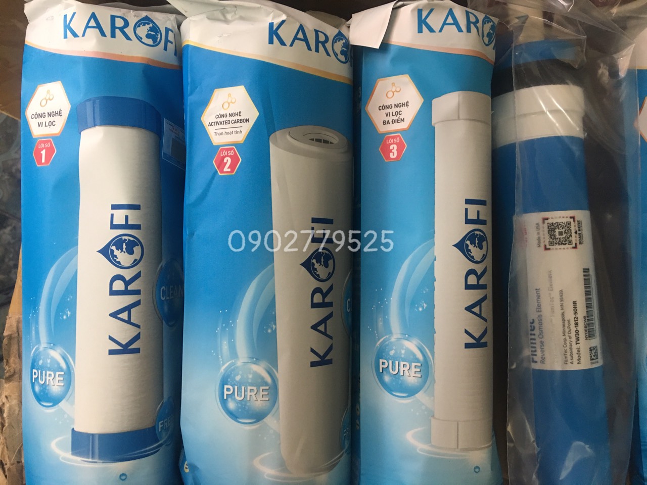 (HCM) Bộ 8 Iõi lọc nước karofi (lõi 123  lõi 4 Lõi 5 lõi 6 Lõi 8 Lõi 9)