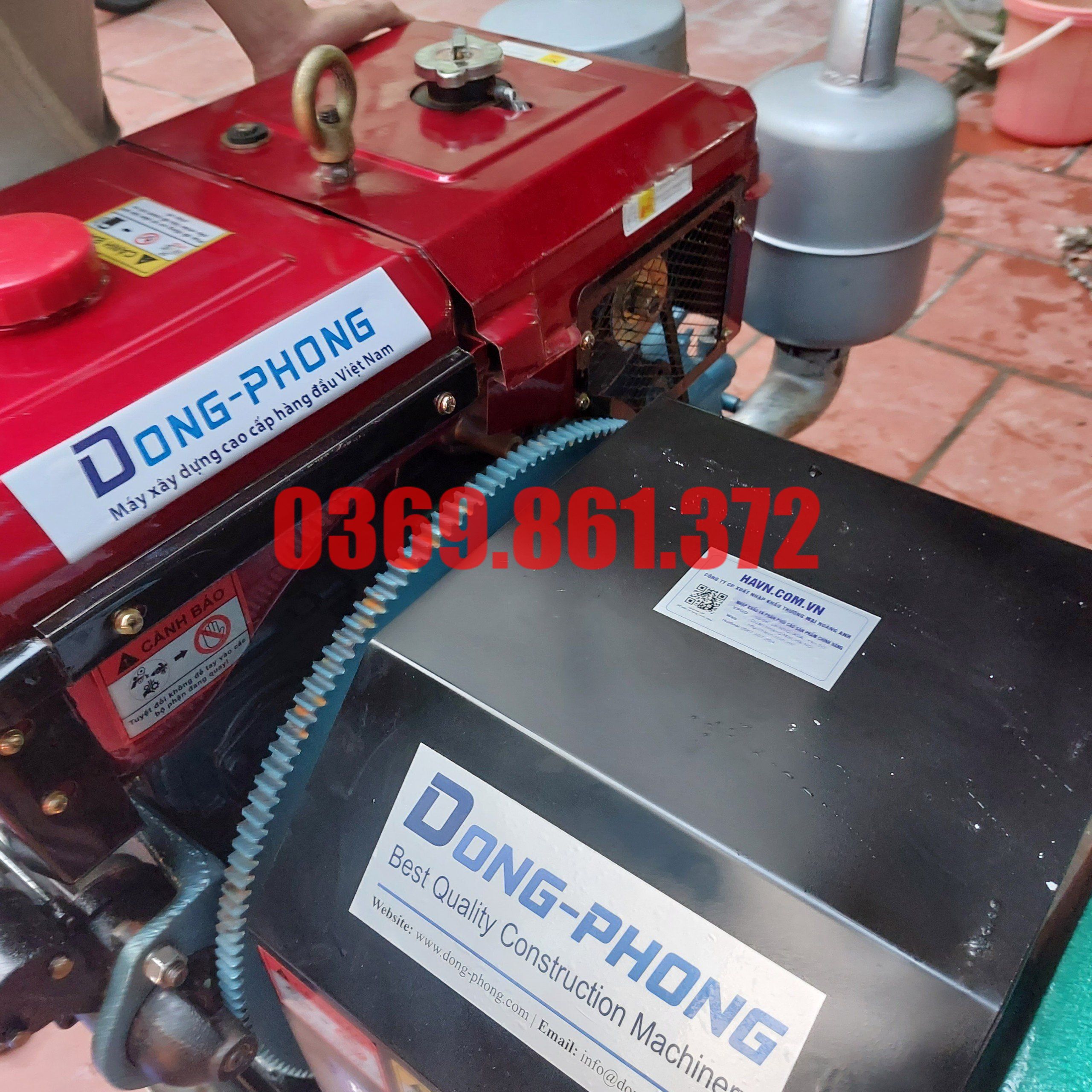 Máy Phát Điện Đầu Nổ 24HP 15KW 3 Pha (D24 Gió Đề)