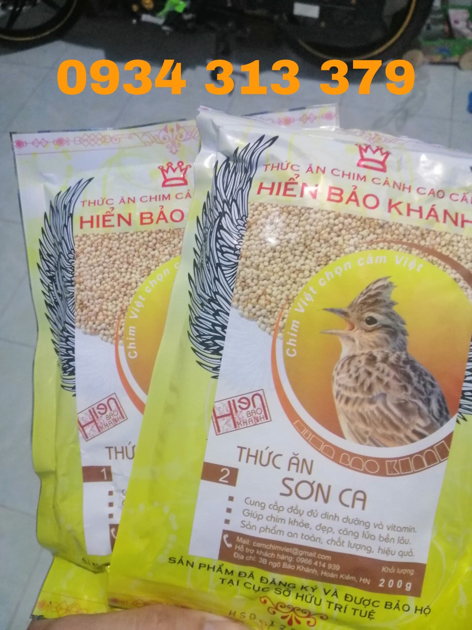 [HCM] COMBO 2 GÓI CÁM CHIM SƠN CA ( CHIM CHIỆN CHIỆN ) HIỂN BẢO KHÁNH SỐ 2 ( Căng Lửa) _ 200g