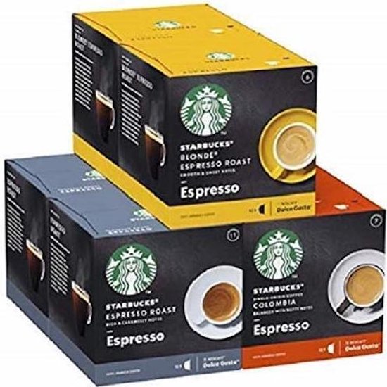 [Black Friday] Combo 3 hộp x 12 viên nén cafe pha máy Starbucks Espresso 3 vị HSD 06/22 (màu xanh) 31/12/21 (màu vàng) 03/2022(đỏ)