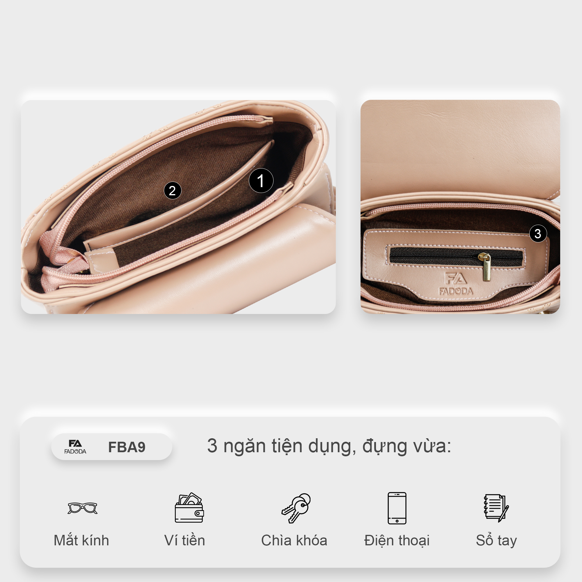 Balo da nữ thời trang FA DO DA FBA9 nhiều màu
