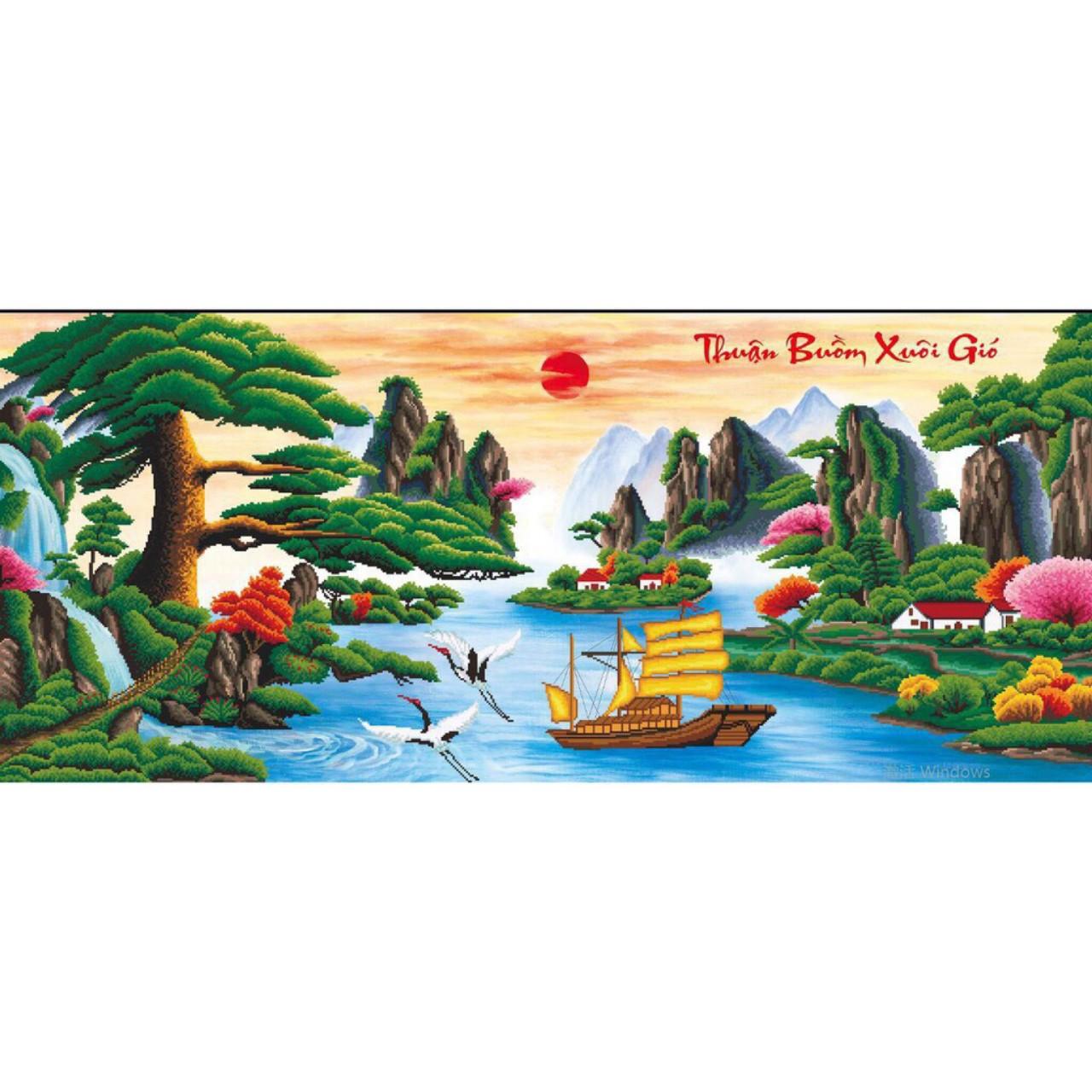 Tranh đính đá thuận buồm xuôi gió 77286