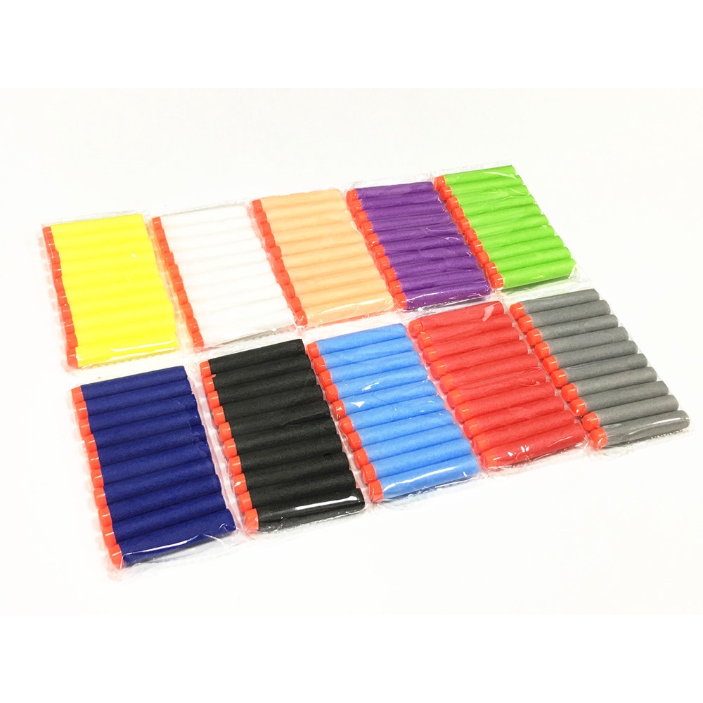 Set 100 que xốp mềm 7.1*1.3cm cho đồ chơi trẻ em