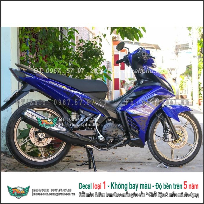 Tem rời ex exciter 135 lc xanh đen hàng loại 1.