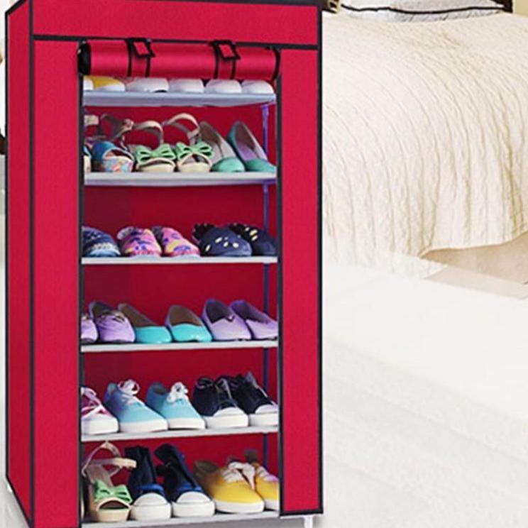 [HCM]Tủ vải đựng giày dép 1 buồng 6 ngăn (giao ngẫu nhiên màu)