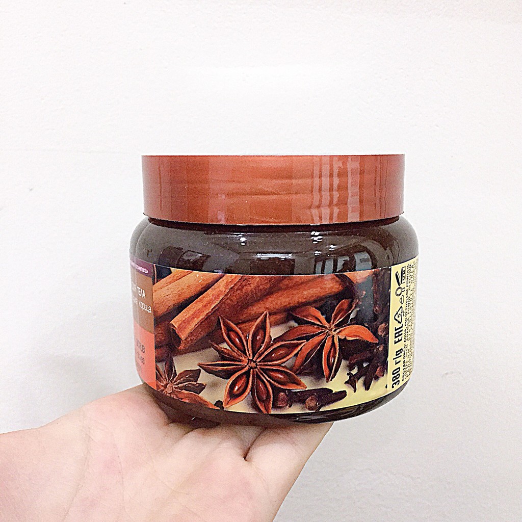 [HCM]Tẩy Da Chết Toàn Thân Eksklyuziv Kosmetik Quế Hồi Và Café Làm Săn Chắc Làn Da Nga 380g Gel Scrub Coffee Cinanmon Cloves