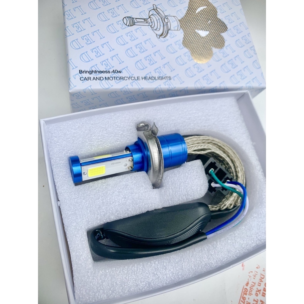 Đèn Pha Led H4 CYT 3Tim Đuôi Tản Nhiệt [ Sáng Trắng ]
