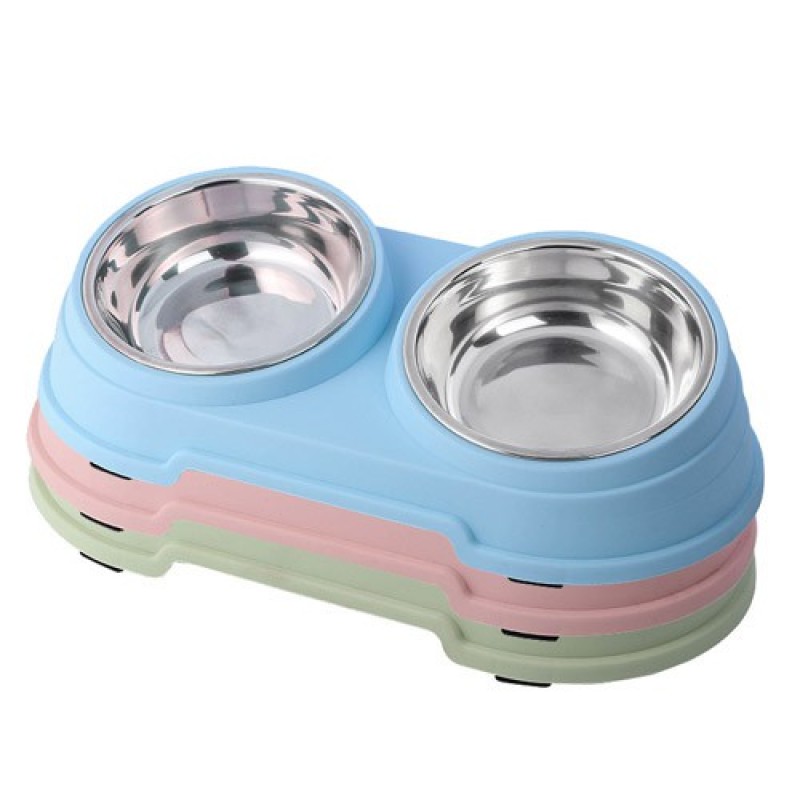 Chén ăn (khay ăn) đôi inox cho chó mèo - có hộp, cam kết hàng đúng mô tả, chất lượng đảm bảo, an toàn đến sức khỏe
