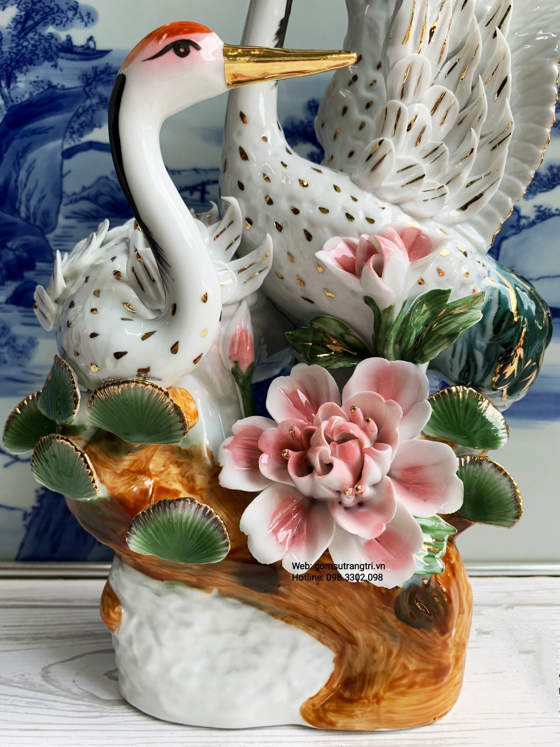 Tượng Đôi Chim Hạc - Gốm Sứ Trang Trí Shop