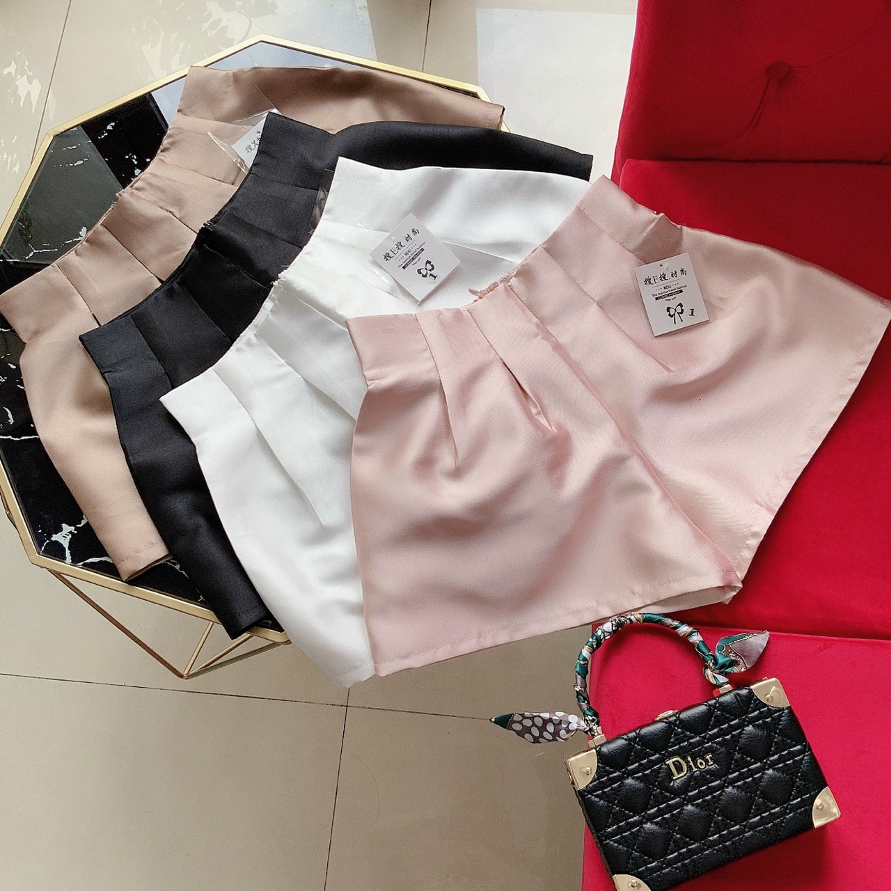 Quần Bóng Xếp Ly eo,Quần Short Nữ,LY STORE