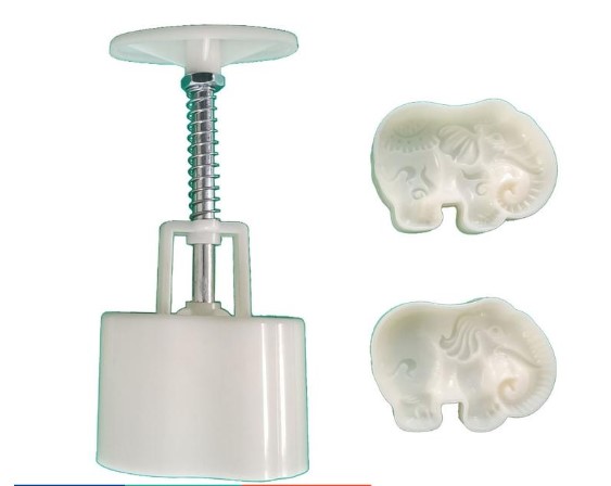 Khuôn nhựa làm bánh trung thu 75g hình con voi