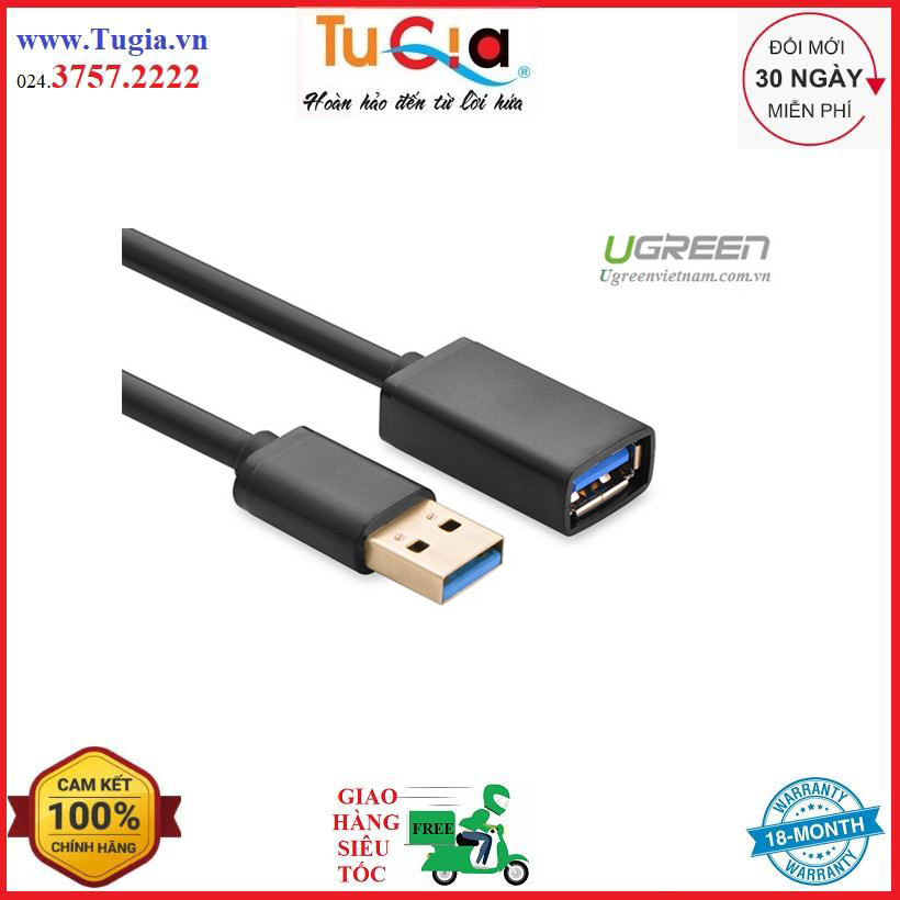 Cáp nối dài ugreen usb 3.0 30125 - hàng chính hãng
