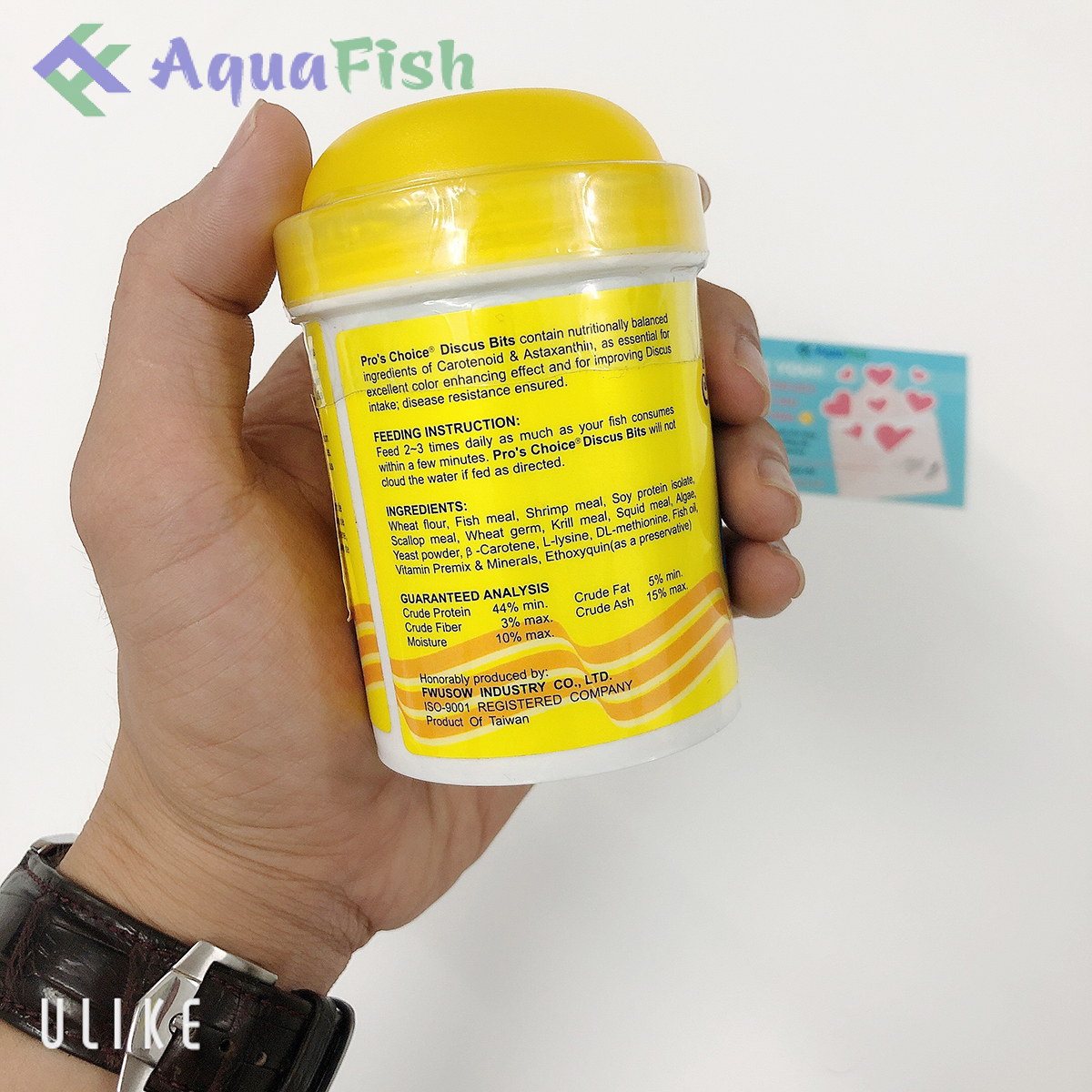 Thức Ăn Cho Cá Đĩa Pro'S Choice Discus Lọ 60g (Thức ăn chuyên dụng dành cho cá đĩa nhanh lớn, lên màu và không làm đục nước)