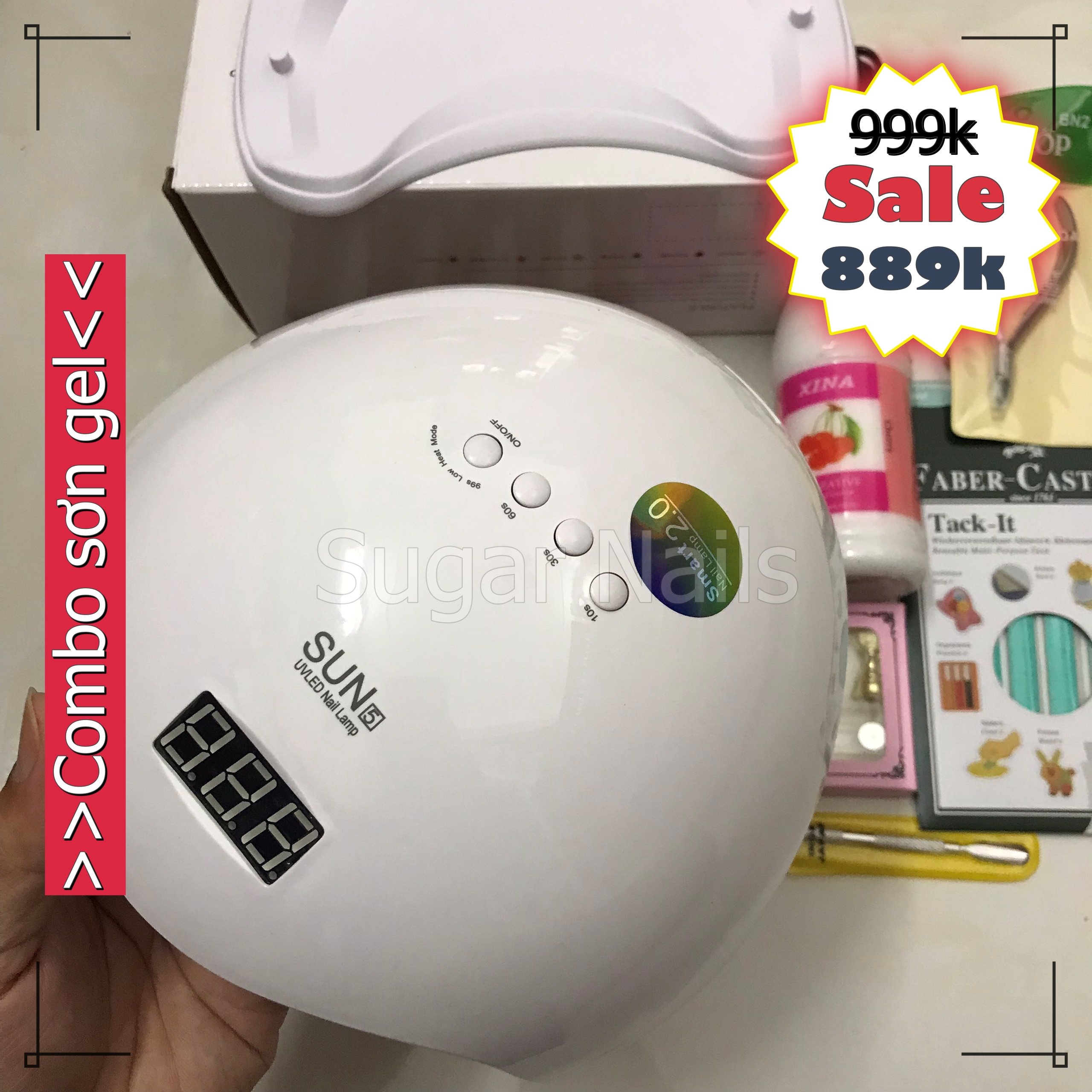 Combo đồ làm nail cá nhân 889k - (Combo làm sơn gel làm tại nhà) - Sugar Nails