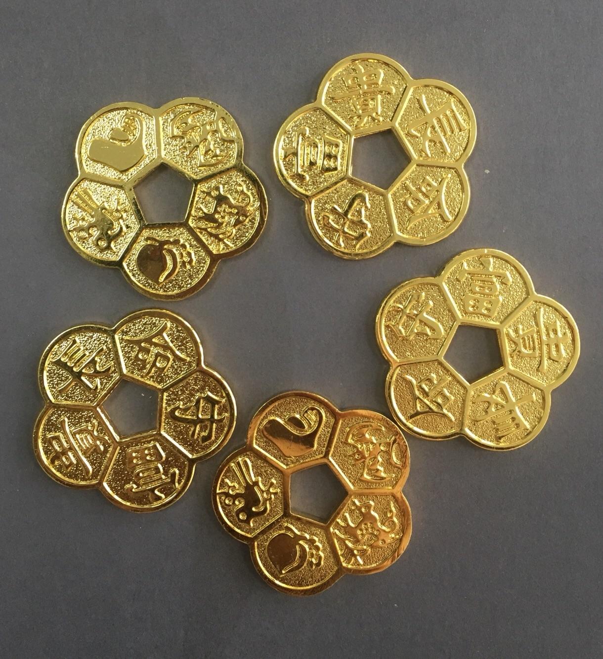 Đồng tiền hoa mai lõi đồng mạ vàng 24K | Lazada.vn