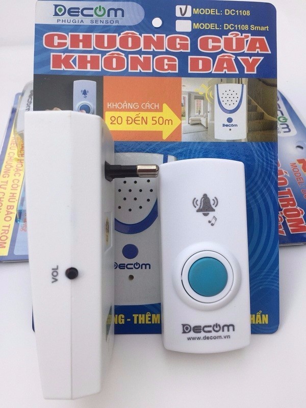 CHUÔNG CỬA KHÔNG DÂY D-COM DC-1108