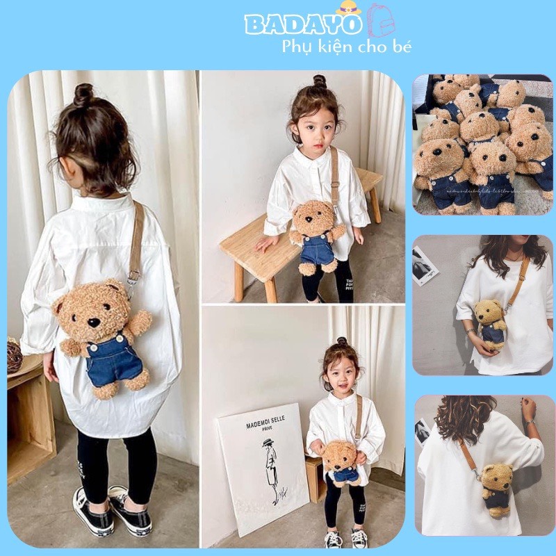 Túi đeo chéo gấu bông Teddy siêu cute cho bé
