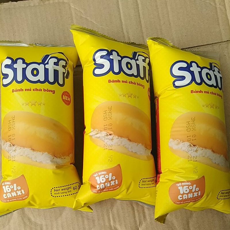 Bánh mì chà bông staff 55g/ bánh ruốc hữu nghị