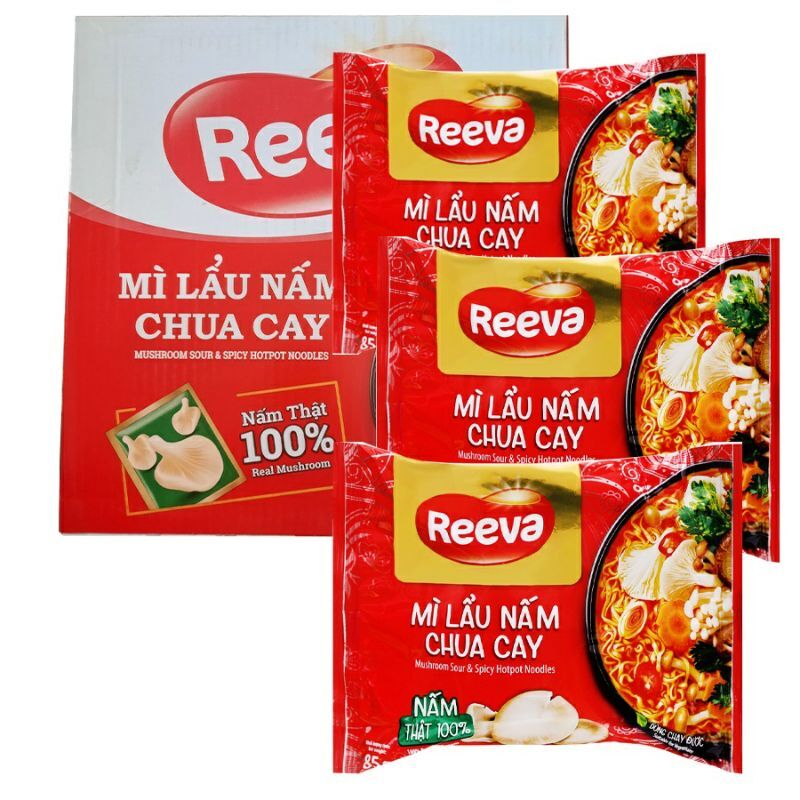 Mì Reeva lẩu nấm chua cay ( 30 gói)