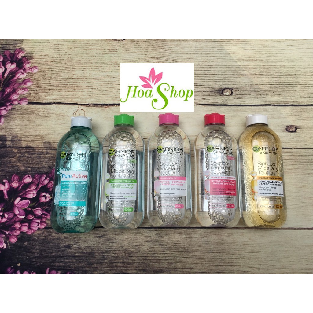 [HOÀN TIỀN 15%]Nước Tẩy Trang Garnier Skin Active 400ml Pháp